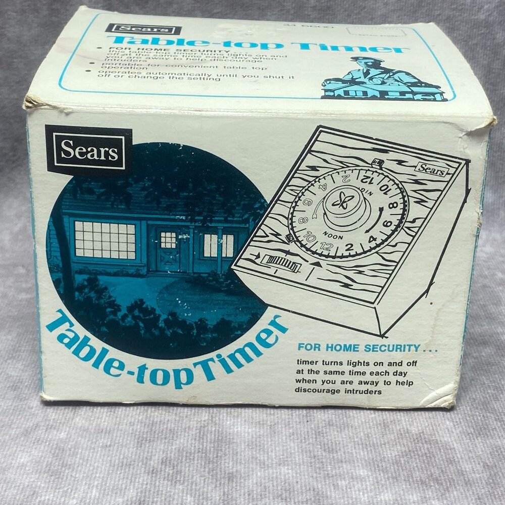 Sears Vintage Table-top Timer Model 34 6600  Home Security & Lighting Automation